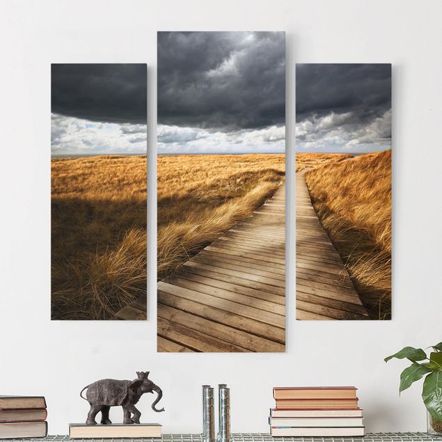 Print on canvas 3 parts - Path Between Dunes