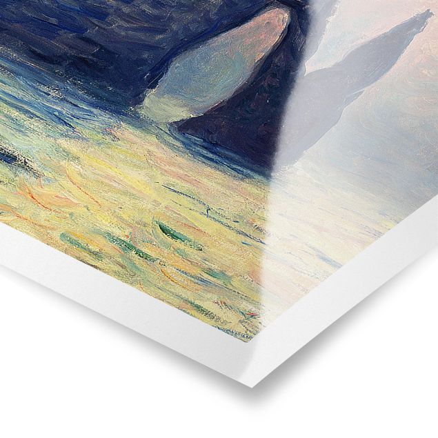 Poster - Claude Monet - The Cliff, Étretat, Sunset