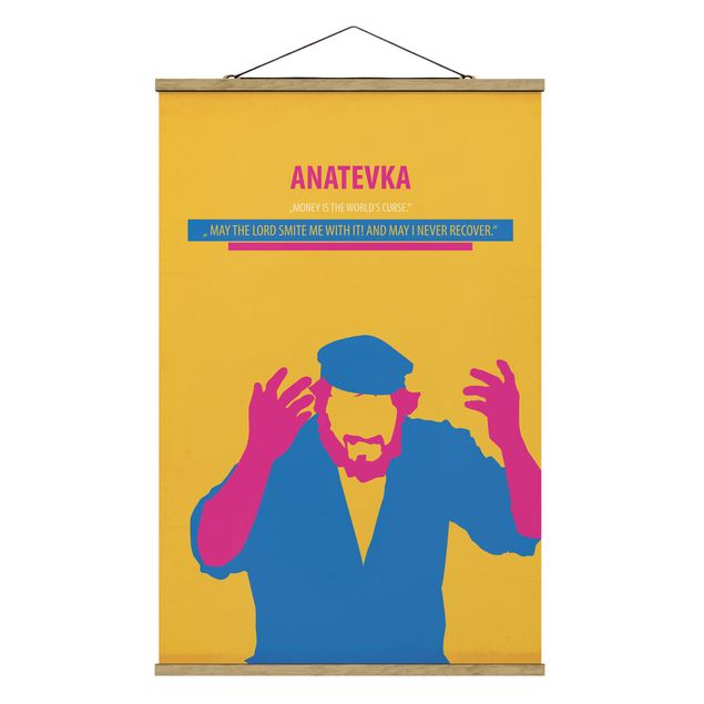 Fabric print with poster hangers - Film Poster Anatevka