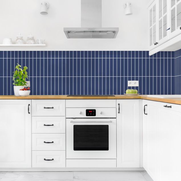 Kitchen splashback tiles Subway Tiles - Dark Blue