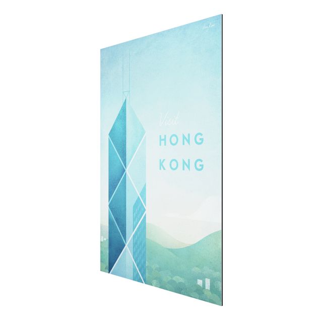 Print on aluminium - Travel Poster - Hong Kong
