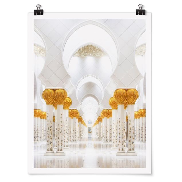 Poster architecture & skyline - Mosque In Gold
