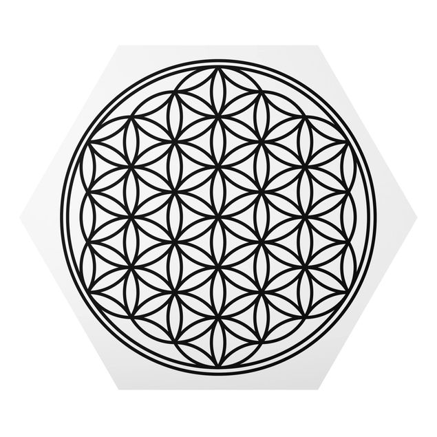 Alu-Dibond hexagon - Flower of Life