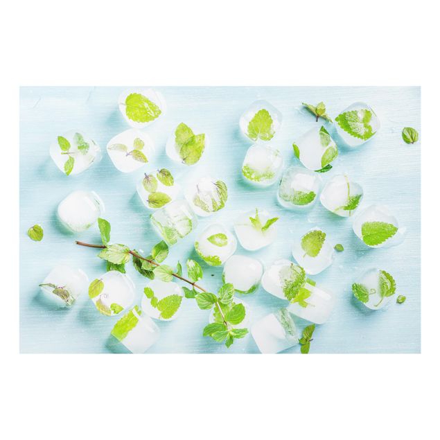Splashback - Ice Cubes With Mint Leaves