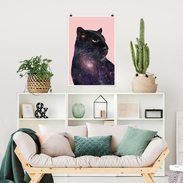 Poster animals - Panther With Galaxy