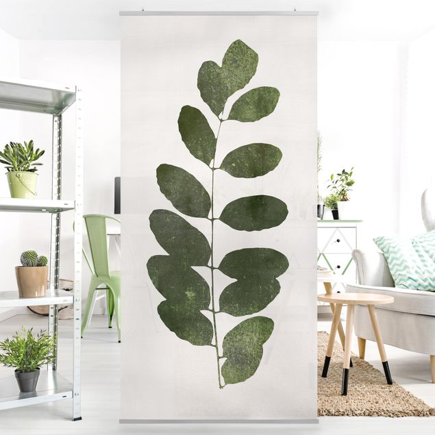 Room divider - Graphical Plant World - Dark Green