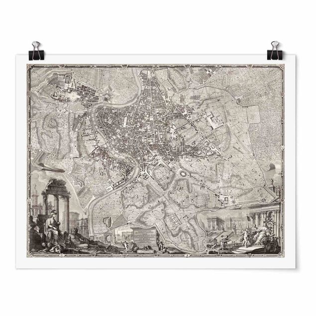 Poster - Vintage Map Rome