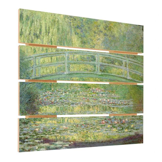 Print on wood - Claude Monet - Japanese Bridge