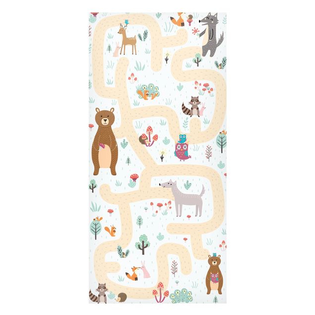 Magnetic memo board - Playoom Mat Forest Animals - Friends On A Forest Path