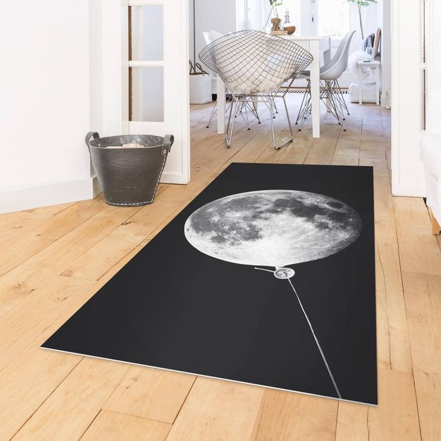 kitchen runner rugs Balloon With Moon