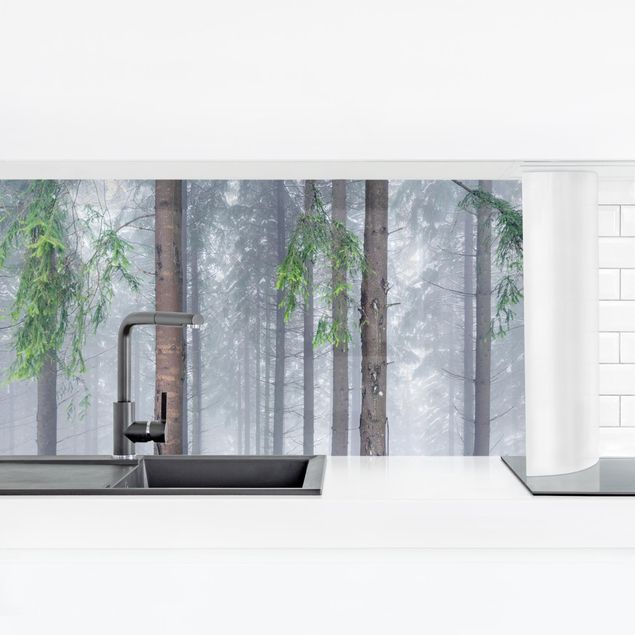 Kitchen wall cladding - Conifers In Winter