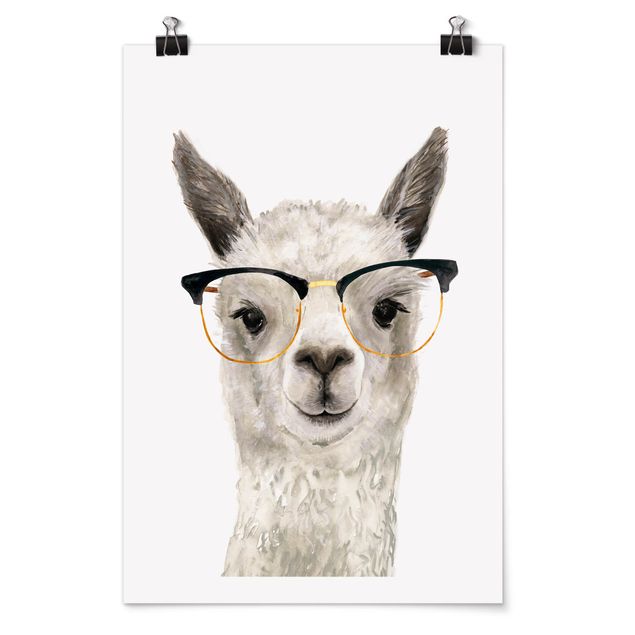 Poster kids room - Hip Lama With Glasses I