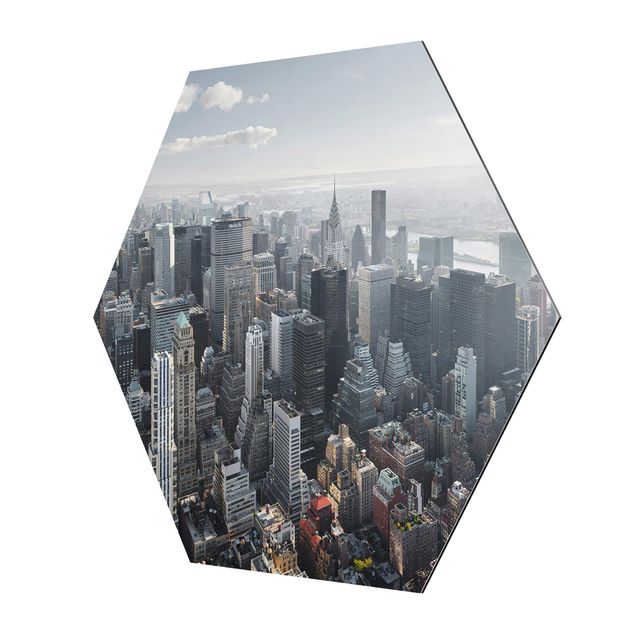 Alu-Dibond hexagon - Upper Manhattan New York City