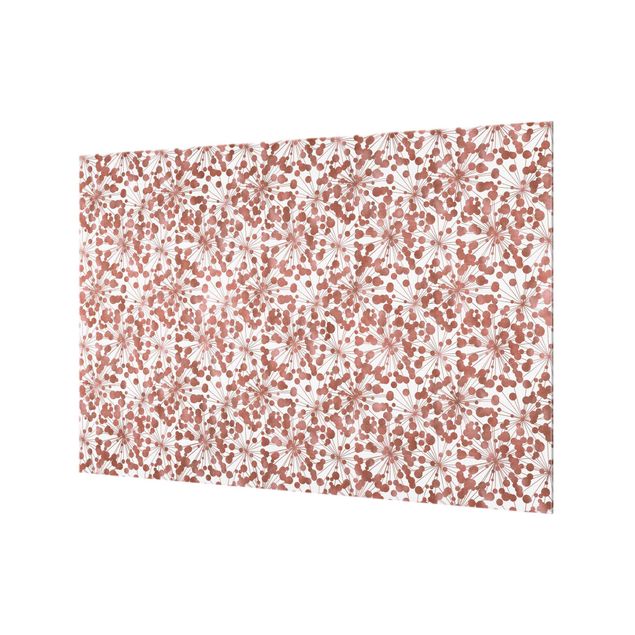 Splashback - Natural Pattern Dandelion With Dots Copper - Landscape format 3:2