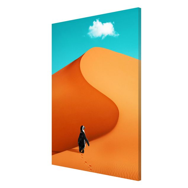 Magnetic memo board - Desert With Penguin