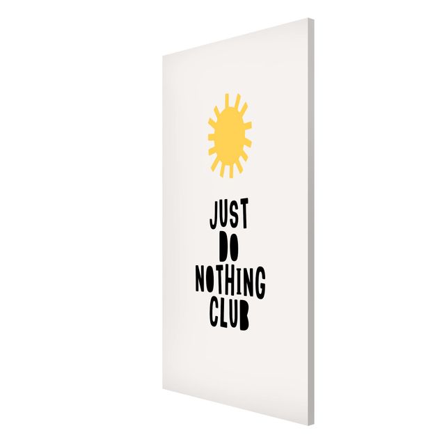 Magnetic memo board - Do Nothing Club Yellow