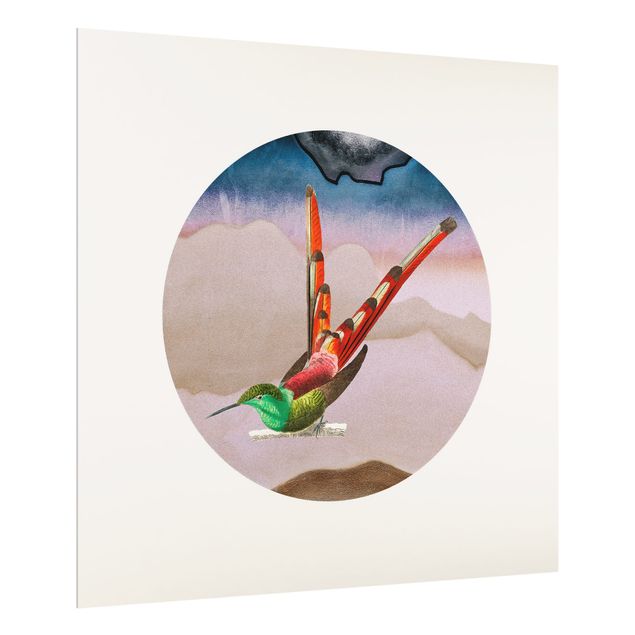 Splashback - Bird Collage In A Circle - Square 1:1