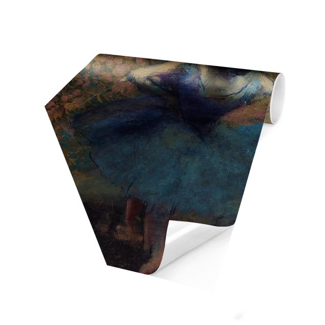 Self-adhesive hexagonal pattern wallpaper - Edgar Degas - Blue Dancers