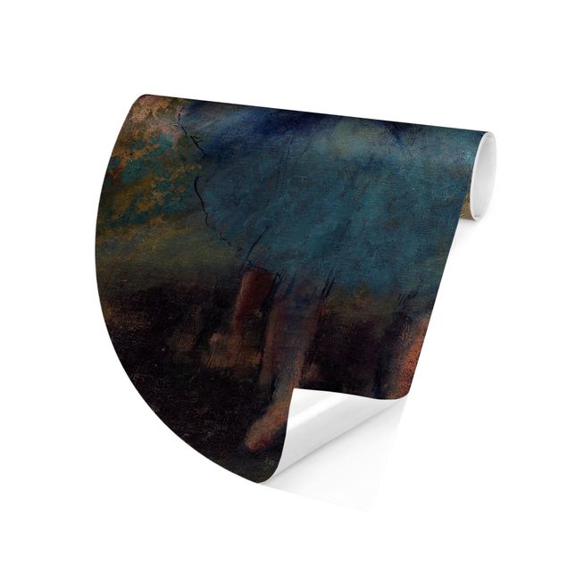 Self-adhesive round wallpaper - Edgar Degas - Blue Dancers