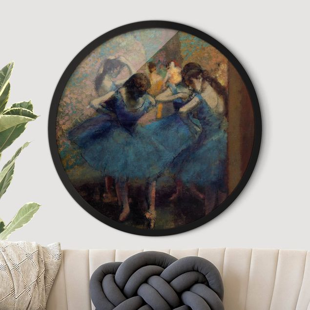 Framed prints round Edgar Degas - Blue Dancers