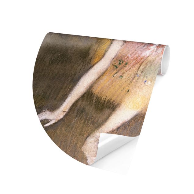 Self-adhesive round wallpaper - Edgar Degas - Dancers Bending Down
