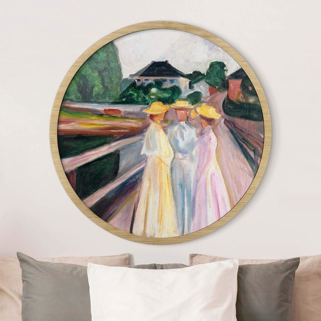 Framed prints round Edvard Munch - Three Girls
