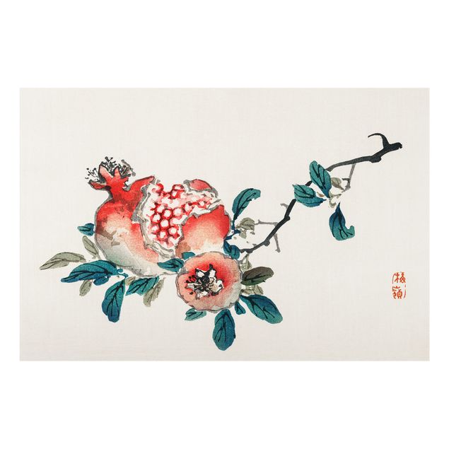 Splashback - Asian Vintage Drawing Pomegranate