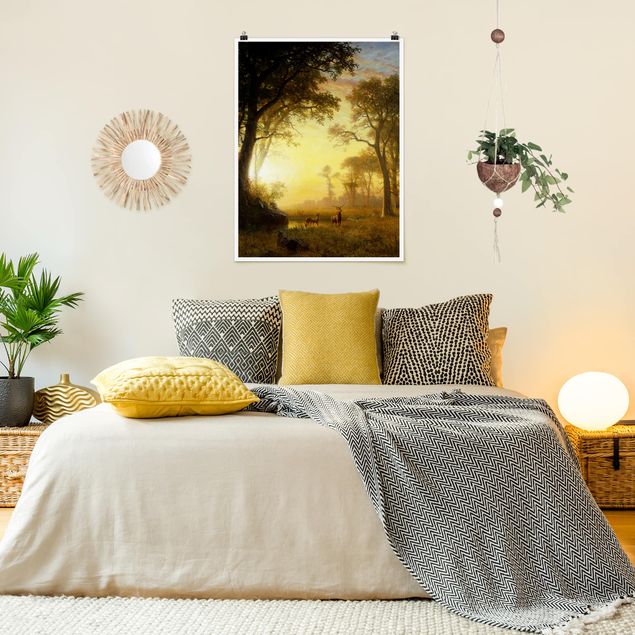 Poster art print - Albert Bierstadt - Light in the Forest