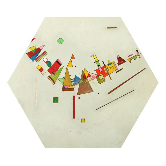 Alu-Dibond hexagon - Wassily Kandinsky - Angular Swing