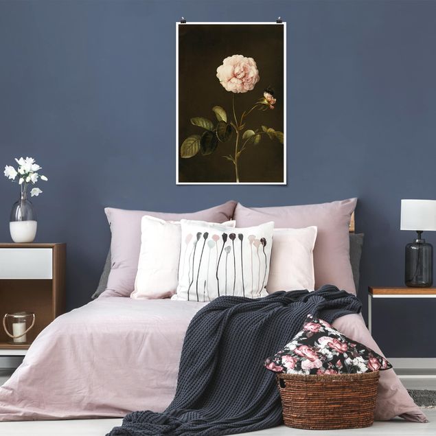 Poster art print - Barbara Regina Dietzsch - French Rose With Bumblbee