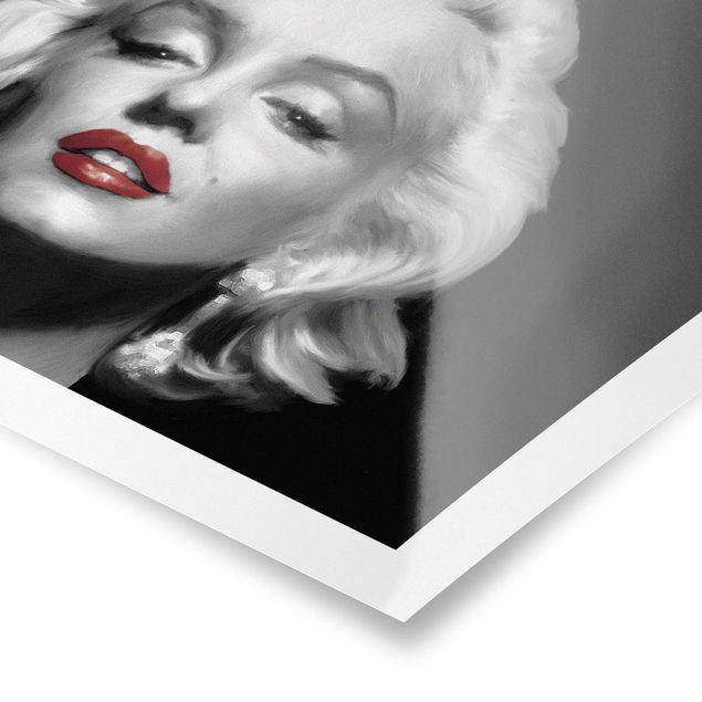Poster - Marilyn With Red Lips