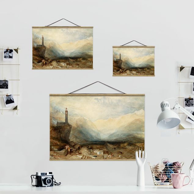Fabric print with poster hangers - William Turner - The Splugen Pass