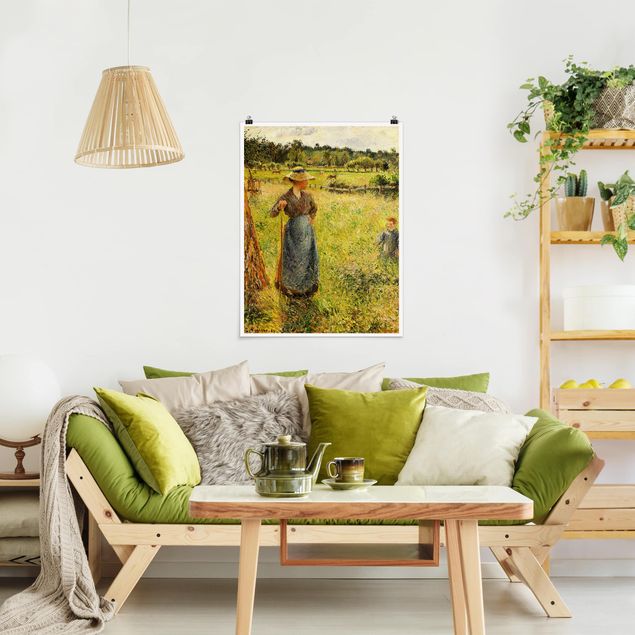 Poster art print - Camille Pissarro - The Haymaker