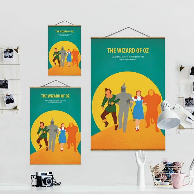 Fabric print with poster hangers - Film Poster The Wizard Of Oz