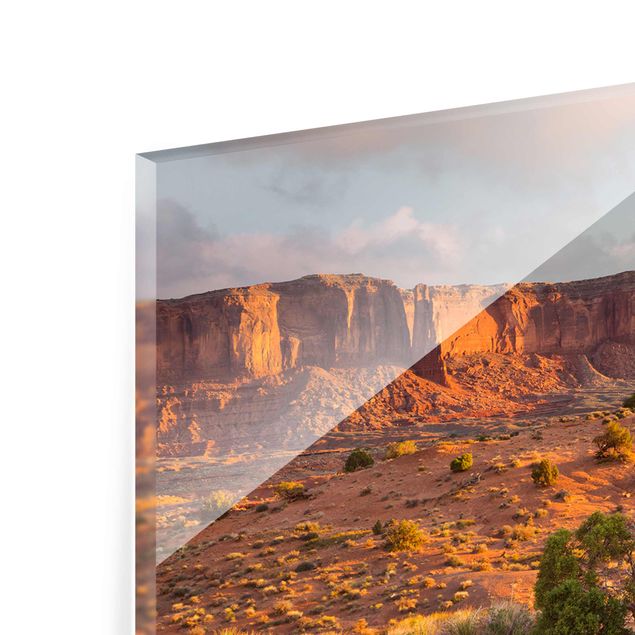 Glass print - Monument Valley Navajo Tribal Park Arizona