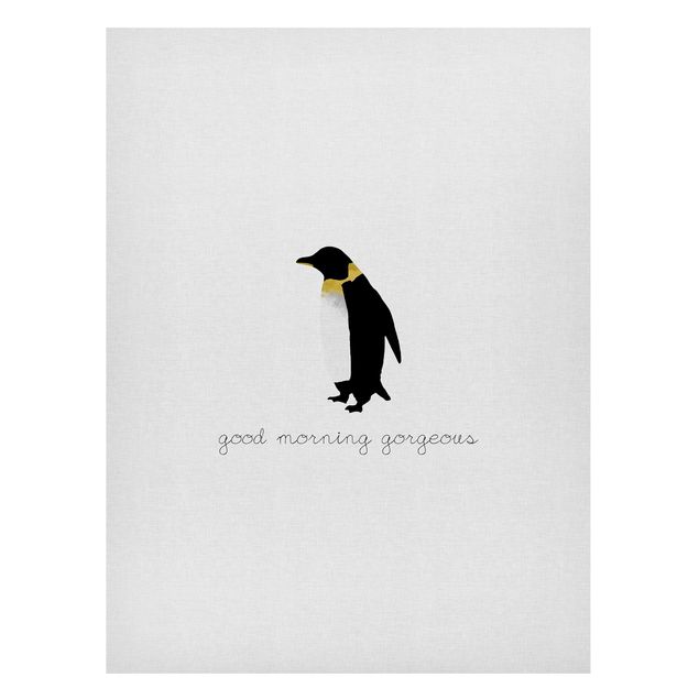 Magnetic memo board - Penguin Quote Good Morning Gorgeous