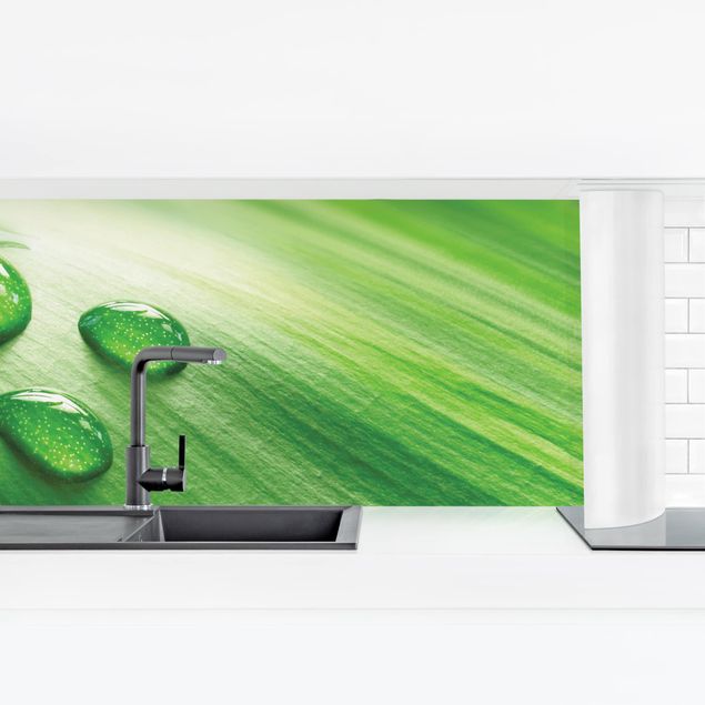 Kitchen wall cladding - Banana Leaf With Drops