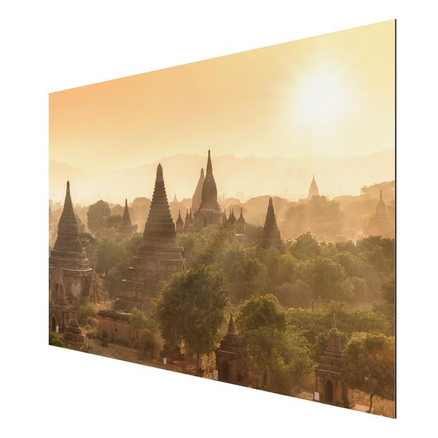 Print on aluminium - Sun Setting Over Bagan
