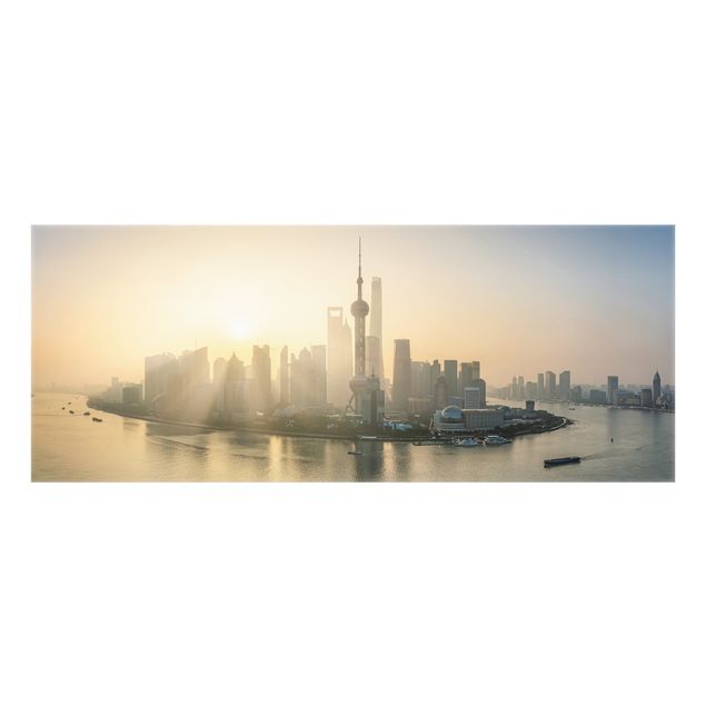 Splashback - Pudong At Dawn - Panorama 5:2