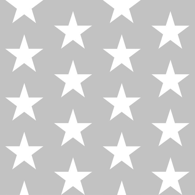 Adhesive film for furniture - White Stars On Grey