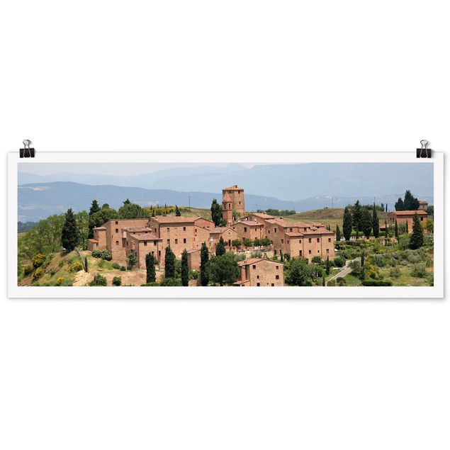 Panoramic poster architecture & skyline - Charming Tuscany