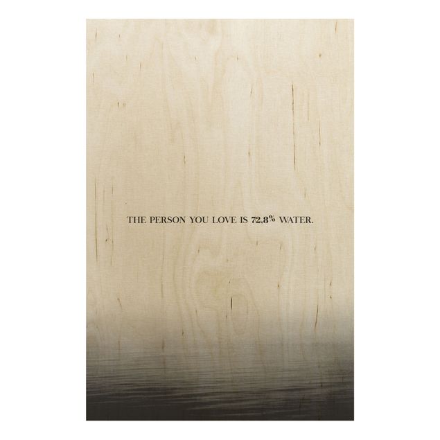 Print on wood - Poetic Landscape - Love