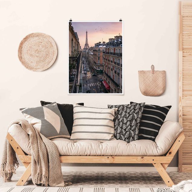 Poster - The Eiffel Tower In The Setting Sun