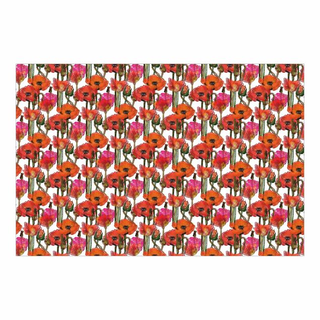 Wallpaper - A Field Of Poppy Flowers - Roll