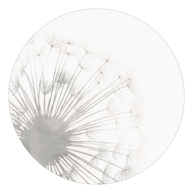 Self-adhesive round wallpaper - A Touch Dandelion