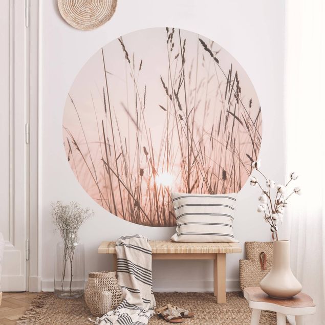 Self-adhesive round wallpaper - A Dreamlike Summer's Eve