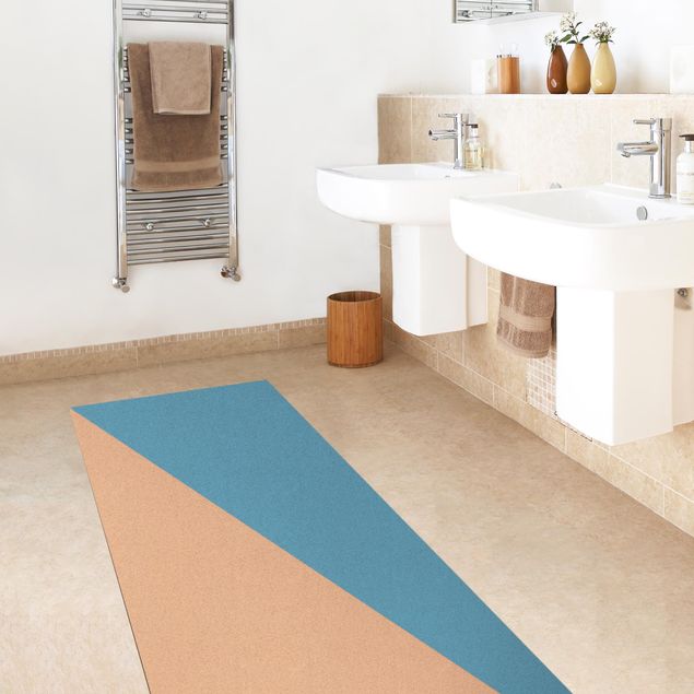 Modern rugs Simple Triangle In Azure