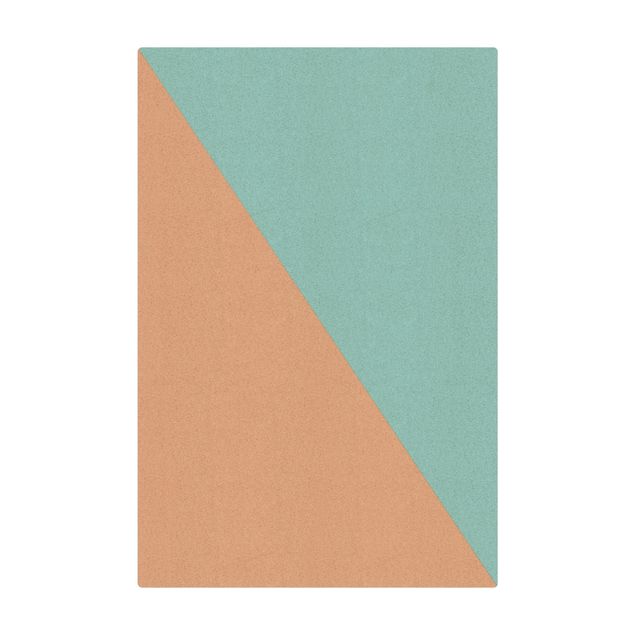 Cork mat - Simple Triangle In Blue - Portrait format 2:3