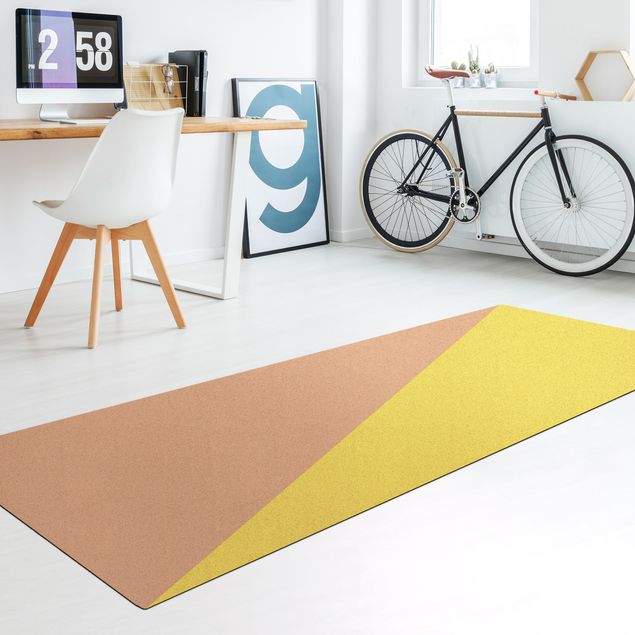 Dining room rugs Simple Triangle In Yellow