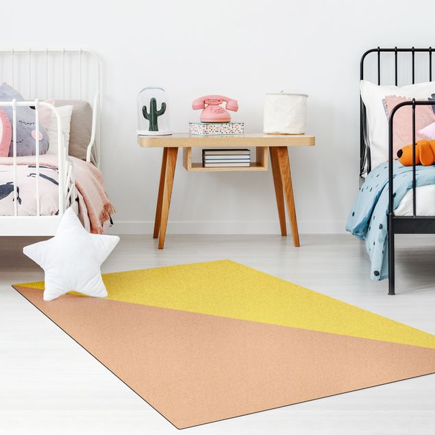 large area rugs Simple Triangle In Yellow